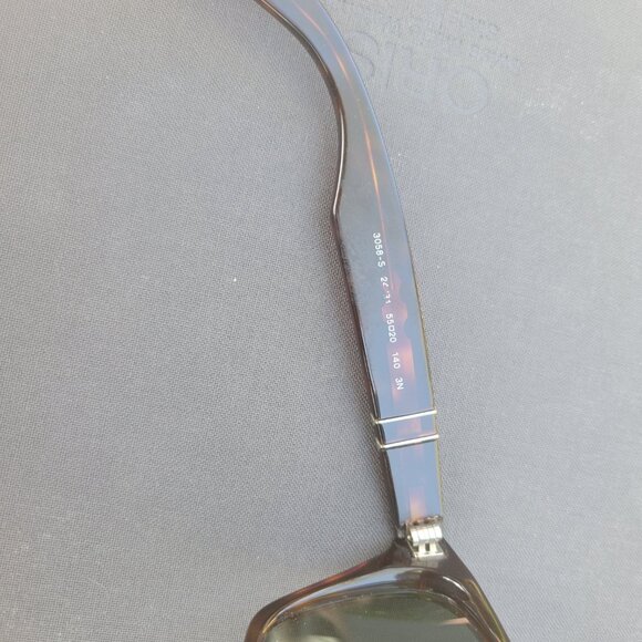 Persol 3058-s tortoiseshell with green lenses discontinued model - Picture 3 of 6